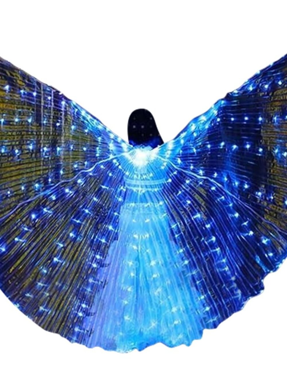 Women's Blue Led Light Up Wings Imported Belly Dance Halloween Costume